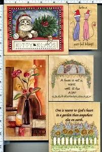 Various STAMPS HAPPEN Wood Mounted Rubber Stamps cats flowers Christmas garden