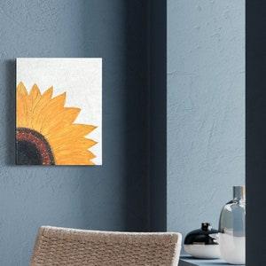 Textured handmade Sunflower painting