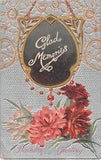 1911 Glad Memories Birthday Postcard With Pretty Carnations