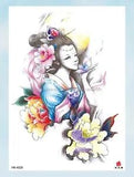 sexy party favor sexy geisha woman peony flower large 8.25