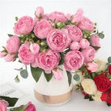 Peony Silk Plastic Bouquet Flowers DIY Home Party Decoration Artificial Flower