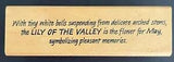 Lily of the Valley Flower Month May Symbol Pleasant Memories Wood Rubber Stamp