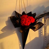 red rose bouquet,crochet bouquet,rose buoquet,valentine's day gift,gift for girlfriend,birthday gifts,valentie's day bouquet,gifts for wife