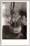 RPPC Art Glass Vase of Lilies Real Photo c1920s Postcard F21