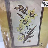 Paragon Golden Lilies Creative Crewel Stitchery Embroidery Kit Vtg 1976 MCM