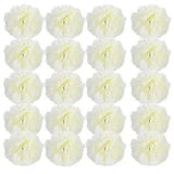 20 Pcs Silk Flower Carnation Head Fake No Stem Artificial Flowers Heads