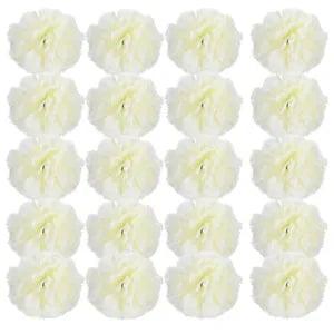 20 Pcs Carnation Flower Head Silk Mothers Day Artificial Wedding Table Decor