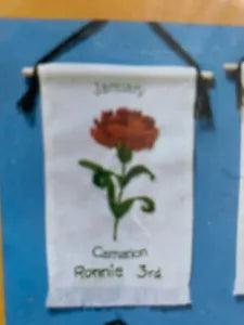 January Carnation Flower of the Month VIntage Crewel Kit NIP 6x8 Creative Circle