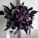 Purple black bouquet, Gothic wedding bouquet,  Halloween wedding