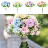 1/2pcs Large Silk Peony Artificial Hydrangea Flowers Bouquet Party Wedding Decor