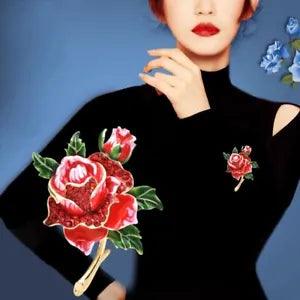 Brooch-Plant Series Peony Flower Brooch Noble Pins for Women Elegant Banquet