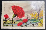 Ohio State Flower Scarlet Carnation printed from Painting by Ken Haag 1967