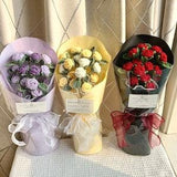 Crochet rose,Crochet multi-headed rose, Crochet Flowers Bouquet, Handmade Knitted Bouquet, Gift For Her, Birthday Gift,Mother's day Gift