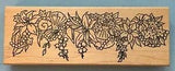 Lily Flower + Sea Shell Design Border Mounted Rubber Stamp Me and Carrie Lou