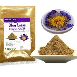 Organic Blue Lotus Powder Extract | Egyptian Blue Lotus | Nymphaea Caerulea Flower