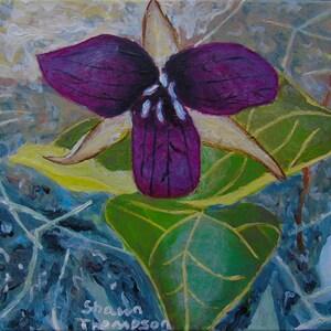Red Trillium Painting