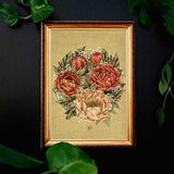 Peonies Bouquet - Fine Art Print / Art Print / Wall Decor / Illustration / Home Art