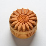 Scl-109 Large Round Stamp - Sunflower 2
