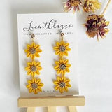 Polymer Clay Earrings | Sunflower Dangle