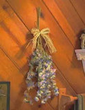 Larkspur Bunch Spray Tied With Bow Calming Blue Synthetic Dried Boquet 20 inch