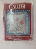 Cathy Needlecraft "Day Lily" Candle Wicking Pillow Kit No. 7931 Finished 12"X12"