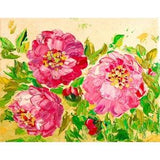 peony painting flowers original art Impasto oil painting blooming abstract peonies artwork floral bouquet 8x10 small canvas by Irina Jouk