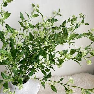 Faux Seeded Leaves Stem - Artificial Plant / DIY Greenery / Wedding / Home Decoration / Gifts / Green