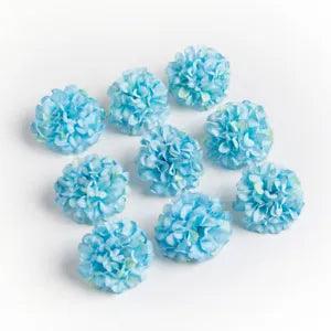 Artificial Wreaths Flowers Ball Carnation For Head Wedding Home Decor 50 Pieces
