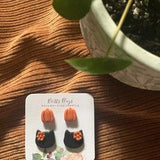 Pumpkin & black cat stud pack