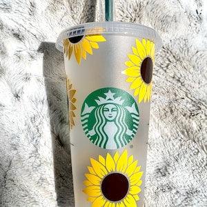 Sunflower Starbucks reusable cold cup