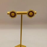 Mini beaded sunflower studs