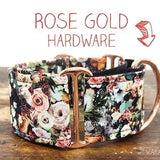 Martingale dog collar model Rose Bouquet. Adjustable and handmade with 100% cotton fabric. Vintage floral design Wakakan
