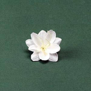 1.7" 50PCS White Orchid Artificial Silk Flowers Head Bulk Daffodil Fake Flower for Home Decoration Party Decoration DIY Scrapbooking Crafts