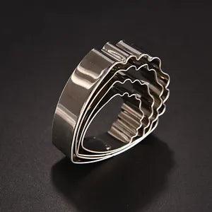 1Set Stainless Steel Peony Flower Fondant Cake Mold Cutter Craft Bake Petal//x