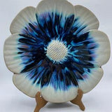 Vintage Pottery Sunflower Platter by CCC, Canadian Ceramic Craft, Ceramic Flower Wall Decor