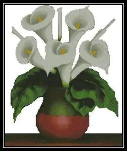 Bowl of Lilies - Cross Stitch Chart/Pattern/Design/XStitch