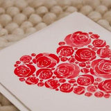 Valentine's Day card. Wish. Love. Heart. Pink. Flower. Red.