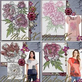 Peony Machine Embroidery Designs Set of 7 designs. 4 Bouquet Compositions + 3 individual flower designs Peonies designs Roses Lilies
