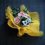 Leather bouquet with pink peonies, customizable, made by oksana)