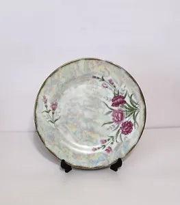 Norleans Monthly January/Carnation 8??? Flower Plate With Gold Rim