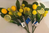 Mainstays Artificial  -Billiy Button and Lemon Picks Lot (5)