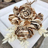Wood Roses / ecofriendly flowers / Roses Gift Bouquet / 5th anniversary flowers / Rustic Wood Flowers /birthday flowers /  MIXED BARK