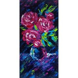 A Bouquet of Pink Roses. Original, hand painted, acrylic, palette knife painting on stretched canvas. Abstract flowers. Gift for her.