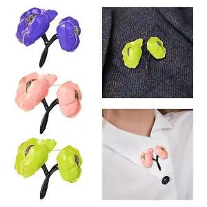 Women Peony Blossom Brooch Pin Bag Badge Accessory for Weddings, Night Parties