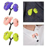 Women Peony Blossom Brooch Pin Bag Badge Accessory for Weddings, Night Parties