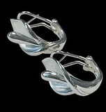 Tivvon Cala Lily Omega Back Stud Earrings Stainless Steel Gift Boxed ??