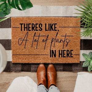 Plant Life Doormat, Plant House Outdoor Rug, Plant Mom Gift, Green thumb Gift, Plants Welcome Mat