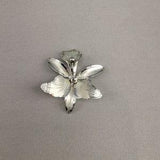 Vintage Orchid Pin. Gifts For Mom, Gifts For Her. Anniversary Gifts. Flower Pin.Vintage Jewelry Orchid Brooch or Charm Tone