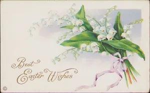 Easter Vintage Post Card 1908 Lily of valley Bouquet Stecher Lith Co Unposted