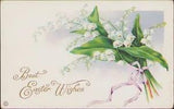 Easter Vintage Post Card 1908 Lily of valley Bouquet Stecher Lith Co Unposted